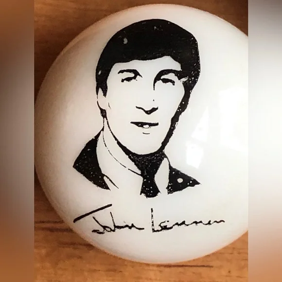 Beatles Marbles Set With Wooden Display John Paul Ringo & George - Picture 2 of 5